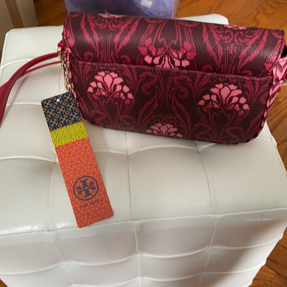 Tory Burch NWT floral Robinson mini chain bag clutch crossbody adjustable length - Picture 6 of 7